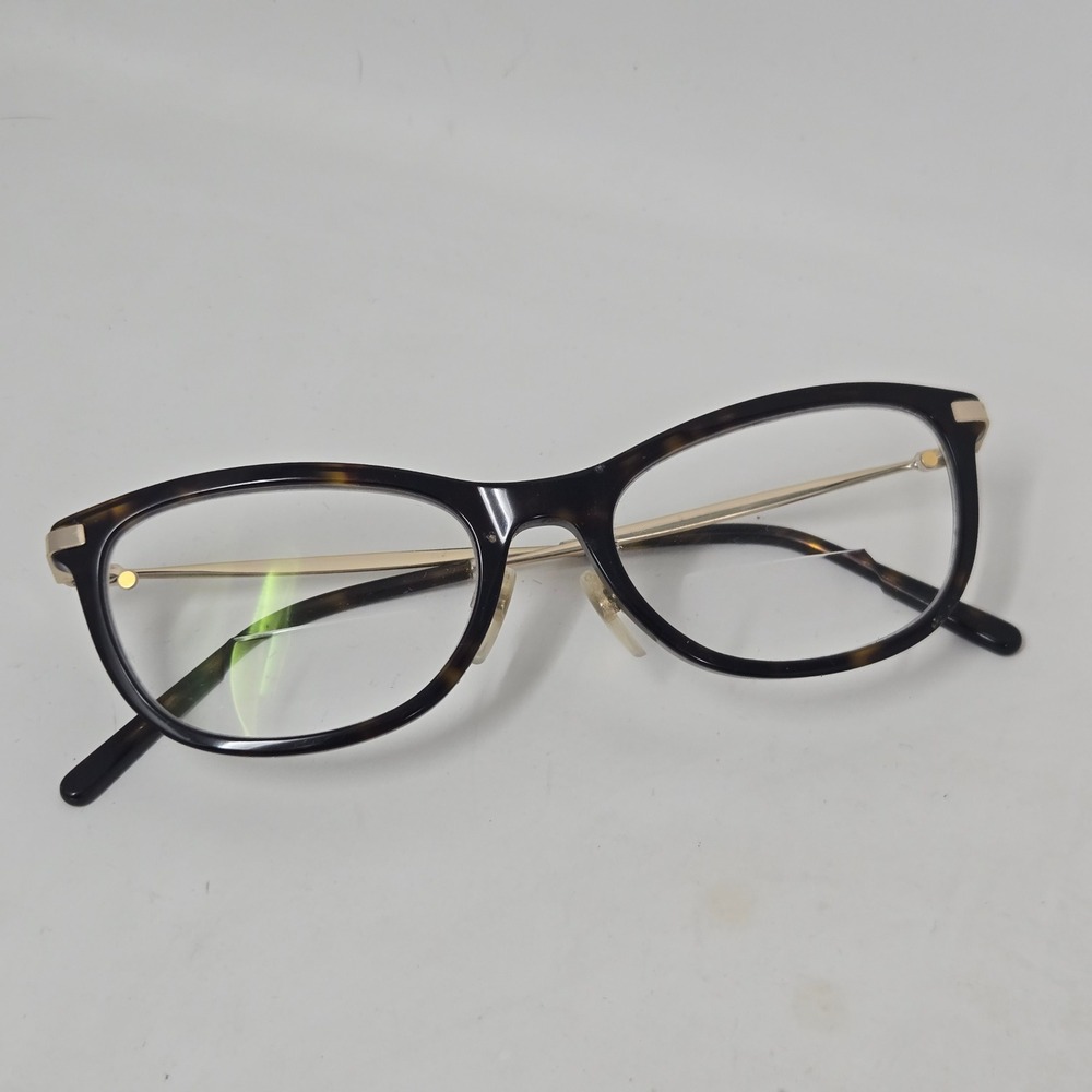 Marc Jacobs Tortoise Shell Cat Eye Eyeglasses Gold Metal Temples 53-18 MARC668G